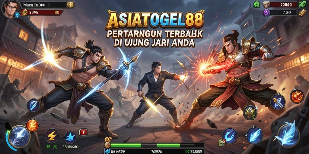 Screenshot gameplay ASIATOGEL88 menampilkan pertarungan seru antara karakter yang beraksi.