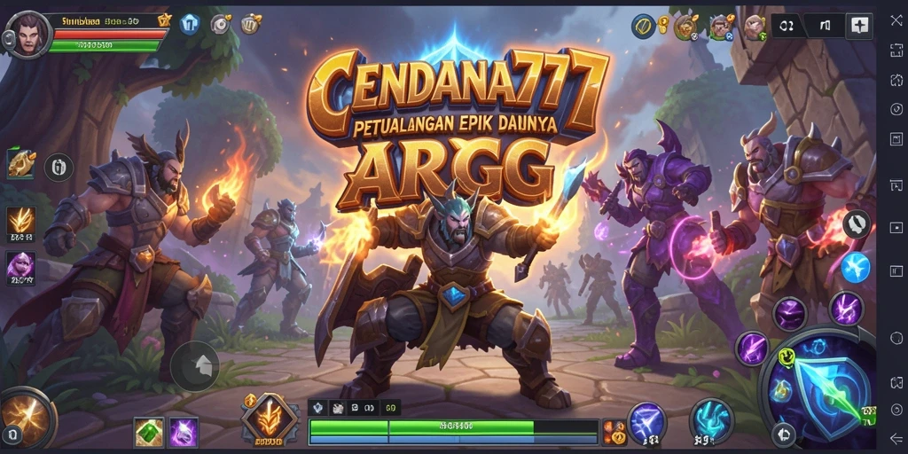 Tampilan gameplay CENDANA777 dengan aksi pertempuran yang seru.
