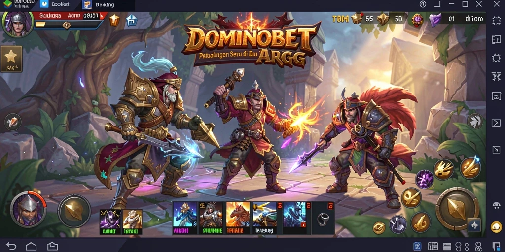 Tangkapan layar DOMINOBET menampilkan aksi seru dalam pertarungan ARPG.