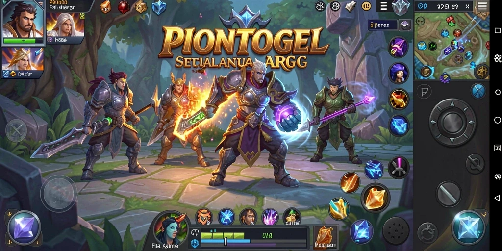 Screenshot menampilkan aksi pertarungan seru dalam PIONTOGEL.