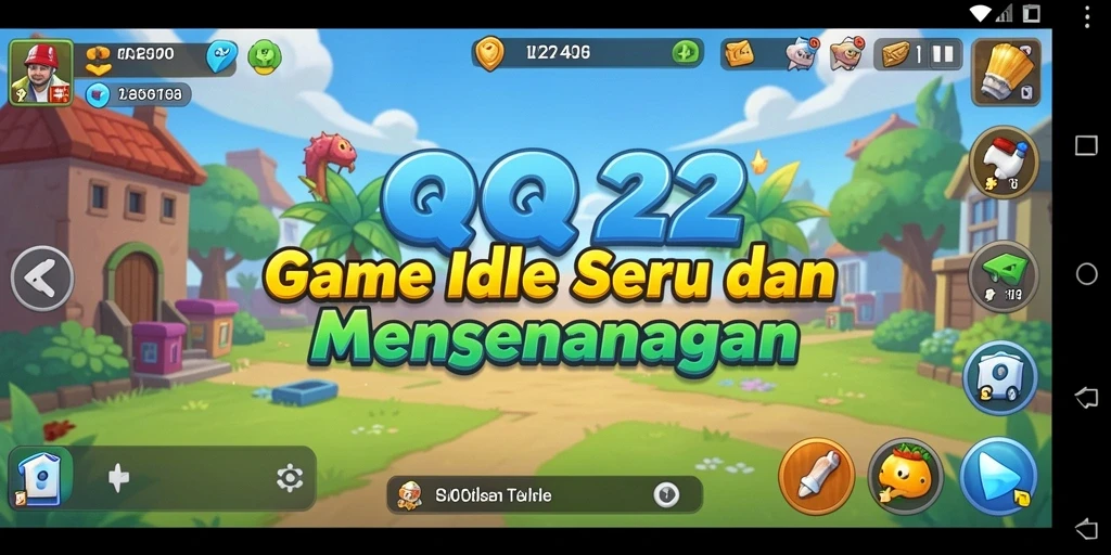 Screenshot gameplay QQ222 menampilkan karakter Idle yang aktif.