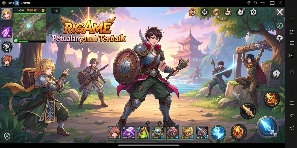 Screenshot menunjukkan pertarungan karakter Anime yang penuh aksi.