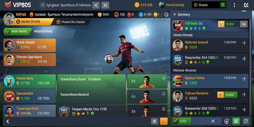 Tampilan screenshot gameplay aplikasi Sportsbook yang menarik.