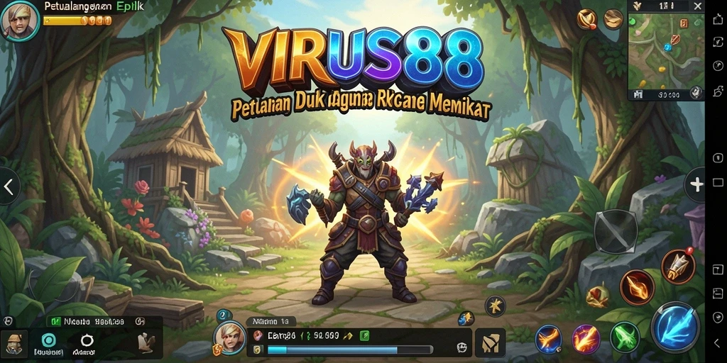 Tampilan gameplay menakjubkan dari VIRUS88 yang memikat para pemain RPG.