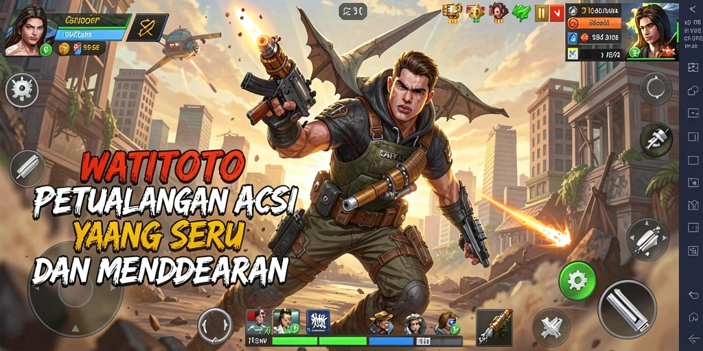 Tangkapan layar utama WATITOTO menampilkan gameplay yang mendebarkan.